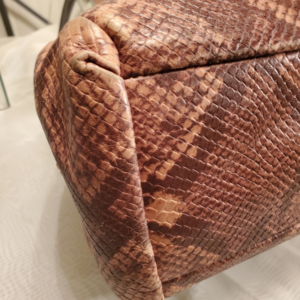 🐍COACH LIMITED EDITION PHOEBE PYTHON LEATHER SHOULDER/TOTE   EUC - Picture 10 of 13